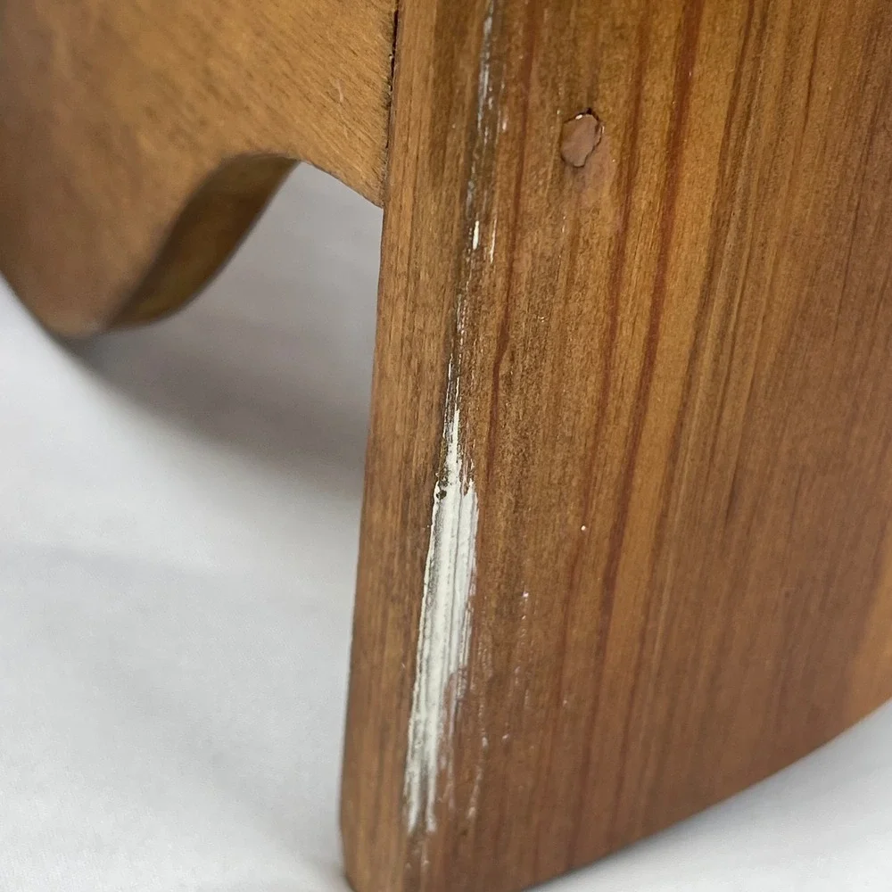 Vintage Wood Wall Shelf Spindle Rail Farmhouse Brown 11x11 Small Rack